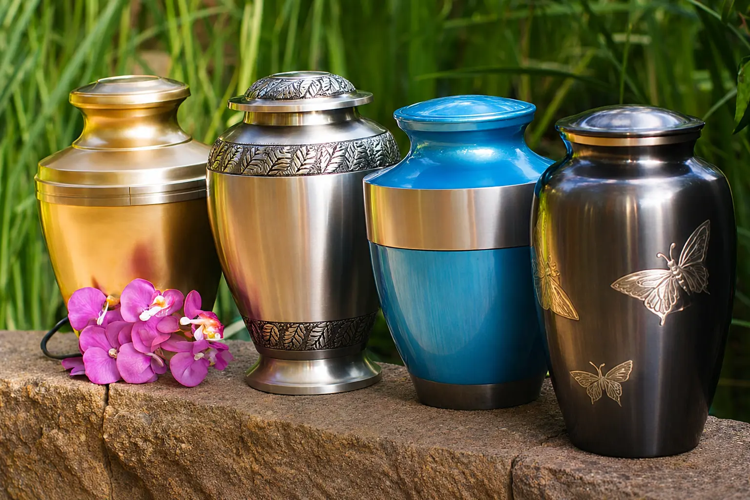 Premium brass cremation urns collection