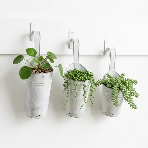 1DI-4332 – White Hook Planters — Set of 3