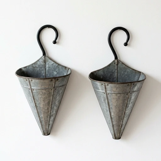 1DI-4353 – Umbrella-Shape Wall Planters — Set of 2