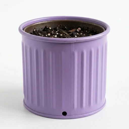 1DI-4391 – Lavender Ribbed Garden Pot