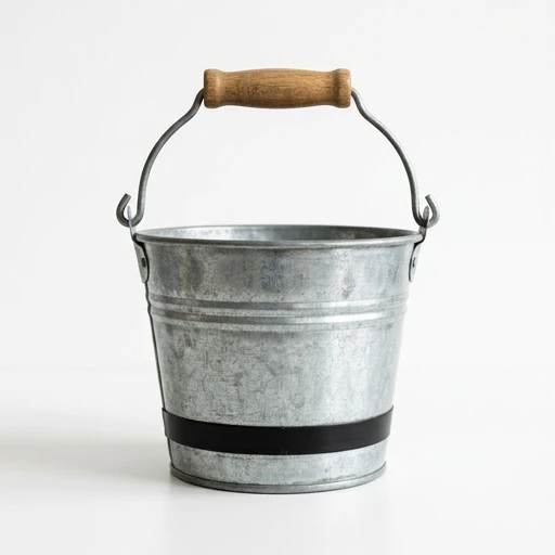 1DI-4401 – Small Wooden-Handle Galvanized Pail