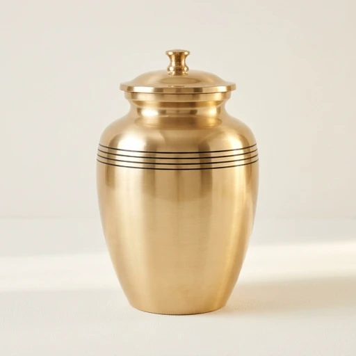 1DI-817 — Triple Black-Band Polished Brass Urn