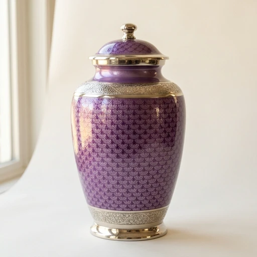 1DI-826 — Tresty Purple Pearl Brass Urn