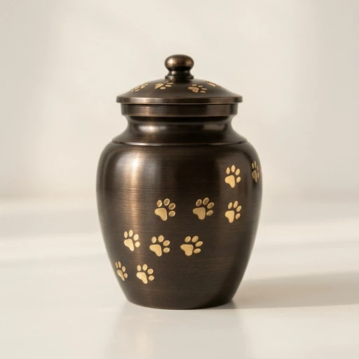RI00113 — Dark Bronze Gold-Paw Brass Pet Urn