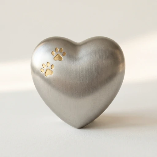 RI00149 — Pewter Heart Keepsake — Brass Paw Engraved