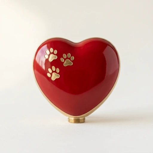 RI00151 — Royal Red Heart Keepsake — Brass Paw